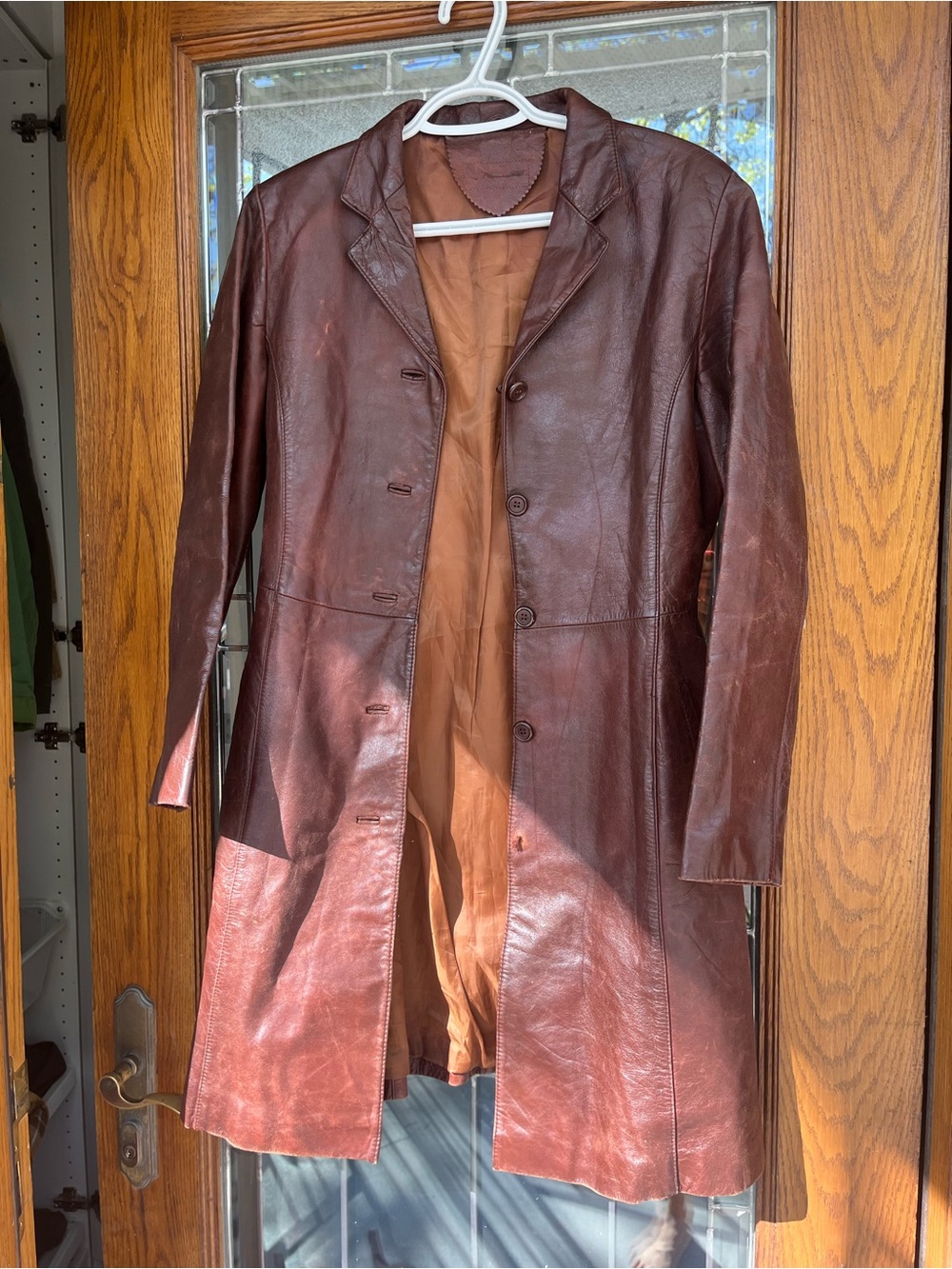 Vintage Women’s Brown Leather Trench